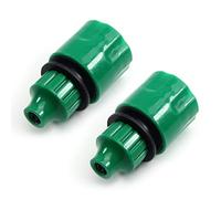 MroMax 2 conectores de grifo de manguera, conectados a manguera de 4/7 mm, adaptador de manguera de conector rápido, boquilla de grifo para sistema de riego de jardín, color verde