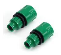MroMax 2 conectores de grifo de manguera, conectados a manguera de 8/12 mm, adaptador de tubo de manguera de conector rápido, boquilla de grifo para sistema de riego de jardín, color verde