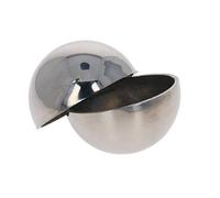 MroMax 2 esferas de bola huecas de acero inoxidable 304 de 1.25 pulgadas de diámetro para pasamanos, escaleras, poste de Newel, tono plateado