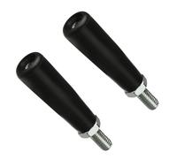 MroMax 2 manijas giratorias de manivela M8 x 15 mm, mango roscado, mango de plástico, pomo de metal para máquina de carpintería, fresadora, máquina de torno, piezas de repuesto de maquinaria