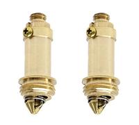 MroMax 2 piezas de tapón de latón para fregadero de lavabo, tapón de resorte de empuje fácil de clic, repuesto para la mayoría de los tapones de drenaje de fregadero