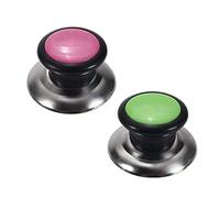 MroMax - 2 piezas universales de repuesto para tapa de olla, mango resistente al calor, utensilios de cocina, color al azar