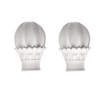 MroMax 2 remates blancos para barra de cortina, remates de tratamiento de ventana para barra de diámetro exterior de 1 pulgada, forma de cabeza de brote de plástico