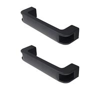 MroMax 2 tiradores cuadrados de plástico de 160 mm con centro de agujero de 160 mm, tiradores cuadrados de 178 mm de longitud para equipaje, equipo mecánico, armario, manija de armario, color negro