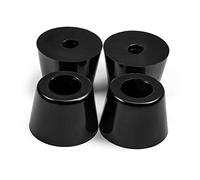 MroMax - 20 Calzos Almohadillas de Goma para Patas de Muebles, Color Negro, a Prueba de Humedad, Antideslizante, para Patas de Mesa y Silla, 19 x 15 x 17 mm (Diámetro Inferior x Superior x Altura)