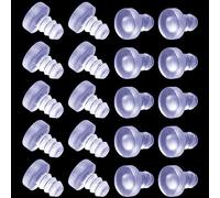 MroMax 20 protectores de mesa de vidrio con tallo suave, pinzas de gel de sílice transparente, anticolisión, almohadillas antideslizantes para agujero de 0.2 pulgadas para muebles de mesa, gabinetes