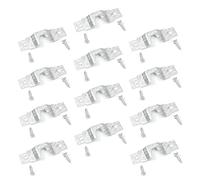 MroMax 20 soportes de montaje empotrado Z-Clips soporte de montaje empotrado, gancho resistente para marco de fotos, gancho de marco de fotos entrelazado, agujero único de 2 x 0.6 pulgadas para colgar