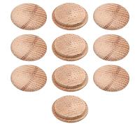 MroMax 25 tapones redondos de madera de 1 pulgada de diámetro, tapas de botones de madera de roble para muebles, tapas de tornillos de madera de 25 mm para agujeros de tornillos, manualidades,