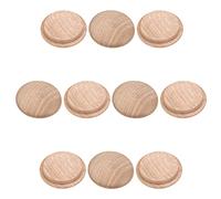 MroMax 25 tapones redondos de madera de 2,5 cm de diámetro, tapas de botones de madera dura de cerezo de 25 mm, cubiertas de tornillos de madera para agujeros de tornillos, manualidades, decoración de