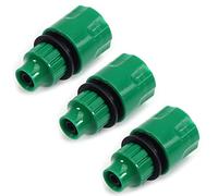 MroMax 3 conectores de grifo de manguera, conectados a manguera de 8/12 mm, adaptador de manguera de conector rápido, boquilla de grifo para sistema de riego de jardín, color verde