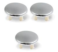 MroMax 3 piezas de cubierta de plástico para fregadero de cocina, cubierta de agujero de una sola capa, anillo a presión, cubierta de drenaje para baño, recipiente, cocina, 3 piezas, color plateado
