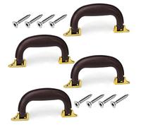 MroMax 4 manijas de equipaje de 5.1 x 0.55 pulgadas (largo x ancho), mango de plástico de repuesto de 130 mm x 14 mm para caja de maleta, tono marrón
