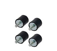 MroMax 4 piezas M6 VE Tipo de goma amortiguador tornillos anti vibración Lsolator Mounts Negro (15 × 10 mm (D x H))