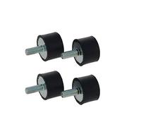 MroMax 4 piezas M6 VE Tipo de goma amortiguador tornillos anti vibración Lsolator Mounts Negro (15 × 10 mm (D x H))