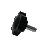 MroMax 4 piezas M8 x 20 mm de rosca de repuesto de tornillo de apriete de desmontaje rápido, piezas de repuesto de mango de sujeción, perilla de tornillo de agarre, color negro
