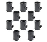 MroMax 401 Series 401 - Conector en T para tuberías de PVC (10 unidades, 50 mm x 20 mm), color gris