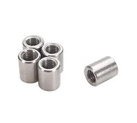 MroMax 5 Uds M8x12x15mm Roscado Ronda Tuercas Manga Barra Barra Tuerca de Acero Inoxidable 304 Tono Plata