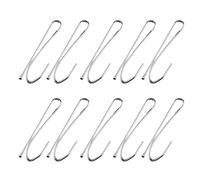 MroMax 50 ganchos de cortina de 2.5 x 0.8 pulgadas (largo x ancho), ganchos de metal para cortinas de ventana, cortina de puerta y cortina de ducha, tono plateado