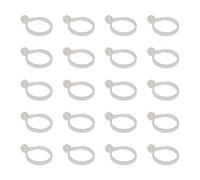 MroMax 6 piezas 10 piezas 12 piezas 20 piezas 24 piezas 30 piezas 50 piezas 100 piezas blanco 35 mm diámetro interior agujero plástico cortina Drape deslizante ojales anillos