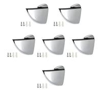 MroMax 6 soportes ajustables de madera/vidrio, para estantes de 3 a 20 mm, forma de pico de águila, acabado brillante, soporte de abrazadera de estante de vidrio montado en la pared de aleación de