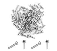 MroMax 60 piezas M2x3 Tornillos de cabeza cruzada para máquina Phillips empotrada de acero inoxidable 304 para pomo de cajón de armario
