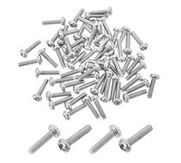 MroMax 60 piezas M2x3 Tornillos de cabeza cruzada para máquina Phillips empotrada de acero inoxidable 304 para pomo de cajón de armario