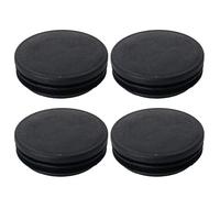 MroMax 70 mm de tapa de ventilación redonda, tapones de tubo redondos, tapas finales para pasamanos, protección para esquinas de escaleras, negro, 4 piezas