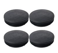 MroMax - 74mm de diámetro, tapones de tubo de plástico redondos para el extremo de poste, para pasamanos, pilastra de escalera, pasamanos de tubo, negro, 4 piezas