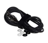 MroMax Abrazadera negra 1pcs de la aleación del cinc de los cables de seguridad de la cerradura de combinación del ordenador