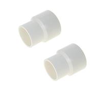 MroMax Acoplamiento reductor de PVC de 50 mm x 40 mm de diámetro interior, adaptador de tubo, conector fijo, fijación de tubos correspondientes, color blanco, 2 unidades
