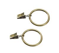 MroMax - Anillas de metal para cortinas con clip de color bronce para cortinas con clip de estilo vintage, 3,5 x 25/3,5 x 32/3,5 x 35/4,0 mm x 38 mm de diámetro interior