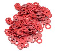 MroMax Arandela aislante M2 roja Vulcanizada Fibra Arandela 0.2 x 0.08 x 0.04 pulgadas Junta aislante para placa base