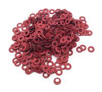 MroMax Arandela aislante M6 Rojo Vulcanizada Fibra Arandela 1000PCS 0.25 "x 0.25" x 0.05" Junta de aislamiento para placa base