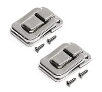 MroMax Bags - Caja de madera de 40 mm de longitud para caja de hierro, cierre de broche, tono plateado, 1 pieza/2 piezas/5 piezas/10 piezas/20 unidades