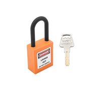 MroMax Cerraduras de bloqueo para etiquetas, cerraduras Loto con llave igual - Nylon Lock Out Tag Out grillete aislado naranja candado de seguridad 1 pieza