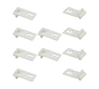 MroMax Clavijas de soporte de estante de plástico, 5 mm, bloqueo, clips de estante de gabinete, soporte de estante Hoder Peg, para muebles de cocina, color blanco, 20 unidades