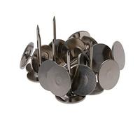MroMax Clavos de tapicería de 19 mm x 30 mm, cabeza plana, clavos de muebles, tono plateado para muebles, cabeceros, 20 unidades