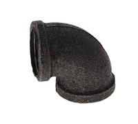 MroMax - Codo para tubería (20 mm, hierro fundido, con orificio roscado, para muebles de tubería, estilo vintage, retro, industrial, color negro