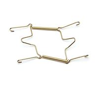 MroMax Colgador de platos de acero inoxidable tipo U de 6 pulgadas, ganchos de pared invisibles para paredes, compatibles con platos decorativos, soporte de exhibición de platos, dorado, 1 unidad