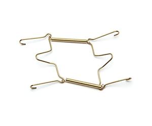 MroMax Colgador de platos de acero inoxidable tipo U de 6 pulgadas, ganchos de pared invisibles para paredes, compatibles con platos decorativos, soporte de exhibición de platos, dorado, 1 unidad