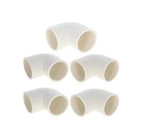 MroMax Conector de acoplamiento de codo de PVC de 90 grados, 32 mm de diámetro interior, para fijar los tubos correspondientes, color blanco, 5 unidades