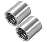 MroMax - Conector de tubería de acero inoxidable para tuberías rectas de 3/4 a 3/4 G, color plateado (2 unidades)