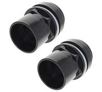 MroMax - Conector de tubería de agua de PVC para acuario (1 1/2 ID), conectores rectos, accesorios para acuario, 2 unidades