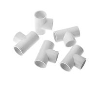 MroMax - Conector de tubo de 20 mm ID de 3 vías para codo de agua con conector de PVC para fijación en el hogar, color blanco y azul