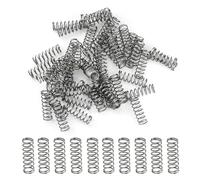 MroMax - Conectores de resorte de compresión de 5 mm de diámetro x 0,3 mm de diámetro x 15 mm de largo, color gris y negro, 20 unidades
