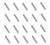 MroMax Conectores de resorte de compresión de acero plateado de 5 mm de diámetro x 0,6 mm de diámetro x 25 mm de largo, 20 unidades