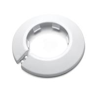 MroMax Cubierta de tubo de plástico blanco de polipropileno de 40 mm, 1 brida de 40 mm, escudo de decoración de radiador, tapa a presión para drenaje de fregadero y tuberías de ventilación, para