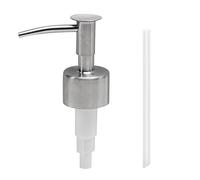 MroMax Dispensador de jabón y loción inoxidable 304, bomba de repuesto para botellas 28/400, cabeza de loción de baño, color plateado, 1 unidad