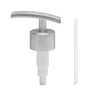 MroMax - Dispensador de loción de jabón de 25 mm, diseño moderno de aleación de zinc, para tu hogar, baño, cocina, mercado, hotel, restaurante, tipo H, tono plateado