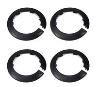 MroMax Fit Cubierta de tubo de PP negro de 3.5" (90mm), anillo de escudo de decoración de radiador de 4 piezas, tapa de enganche para tubos de drenaje y ventilación, para ocultar huecos y actualizar